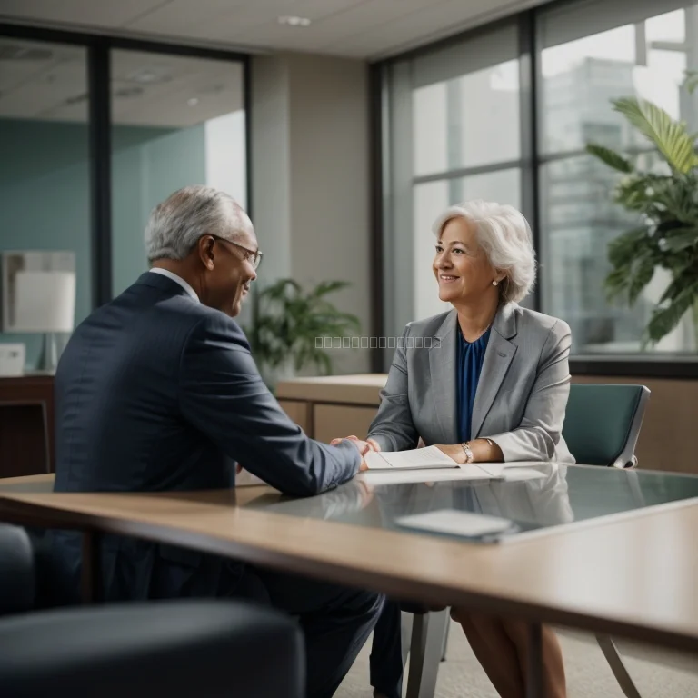 Senior client discussing legal matters with a lawyer